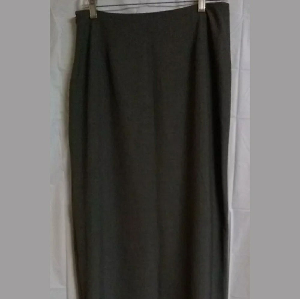 Madison Brown Gray Skirt Zipper Slit